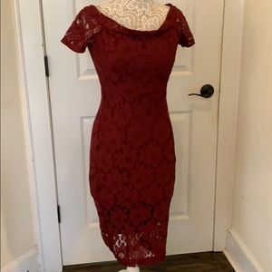 Beautiful burgundy dress size extra small.